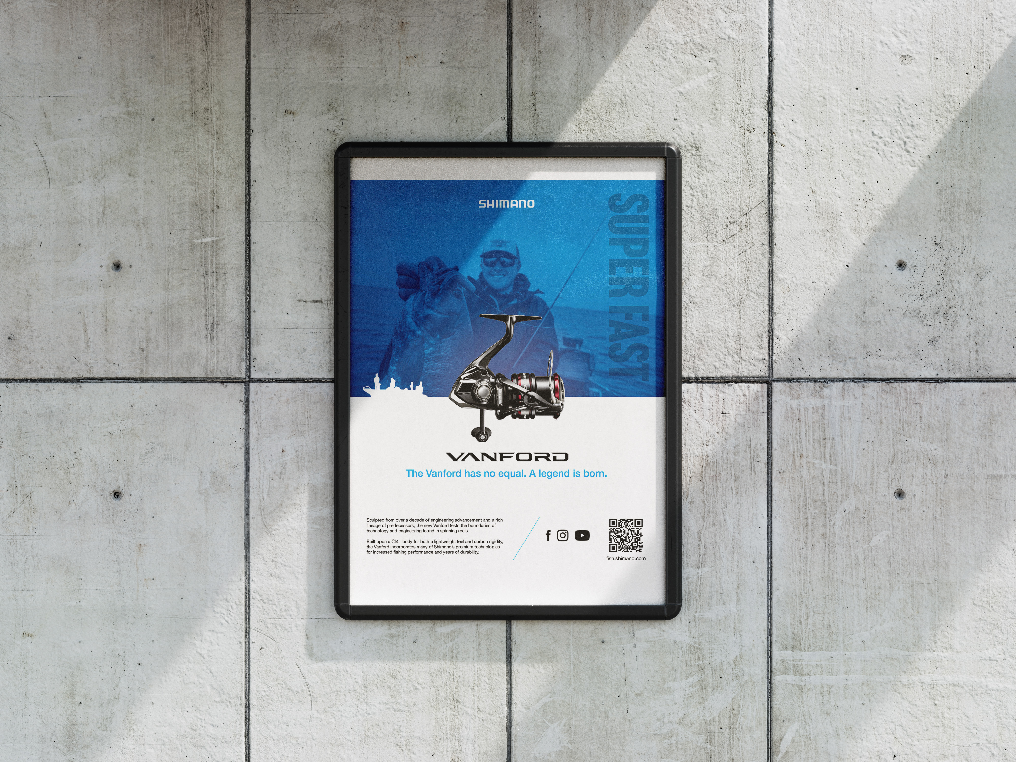 Shimano Vanford — framed poster mockup